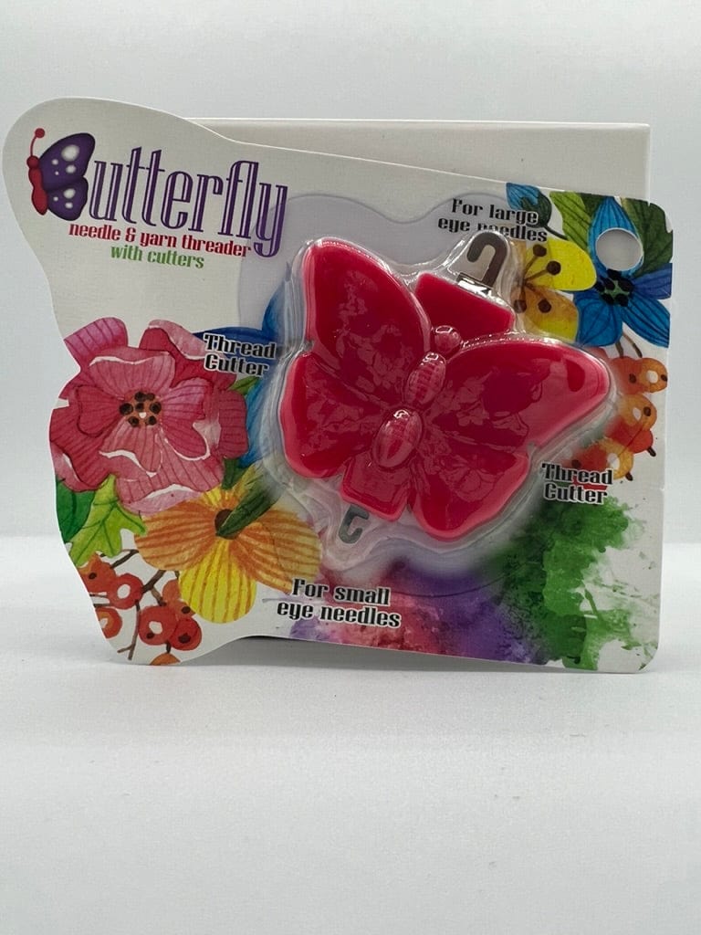 N Jefferson Ltd Needle Threaders Red Butterfly Yarn Threader & Cutter